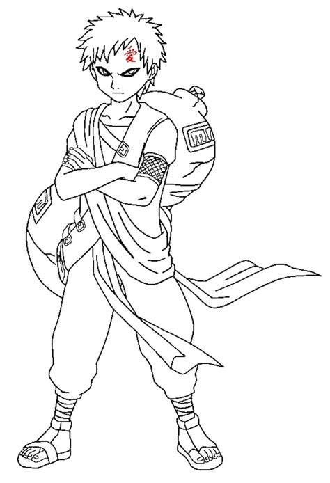 gaara coloring pages