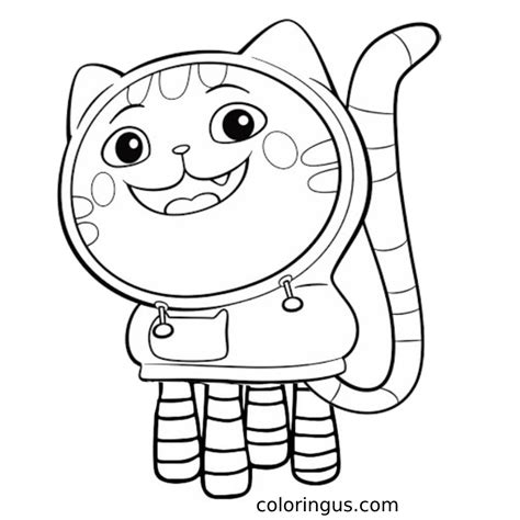 gabby's dollhouse dj catnip coloring pages