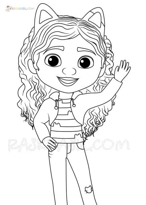 gabby colouring pages