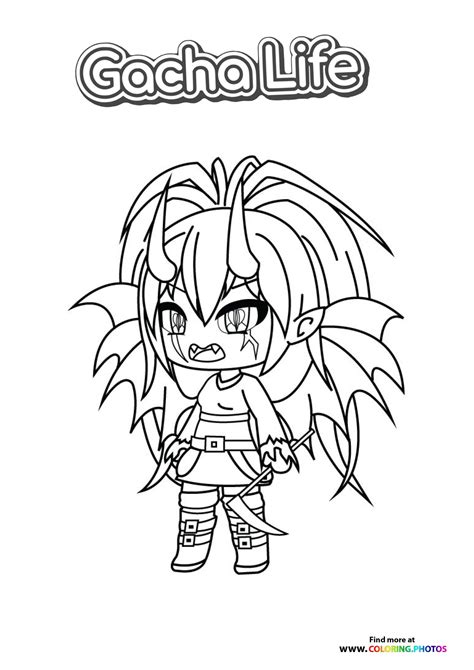 gacha life coloring pages demon