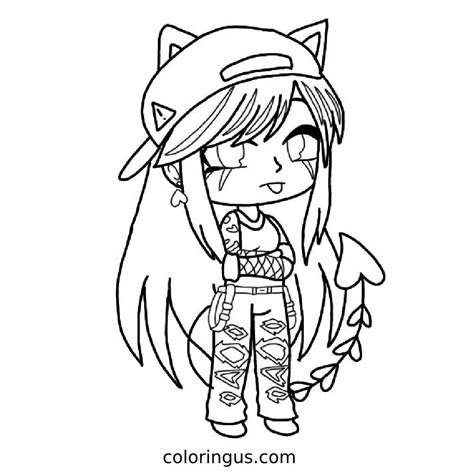 gacha life colouring pages