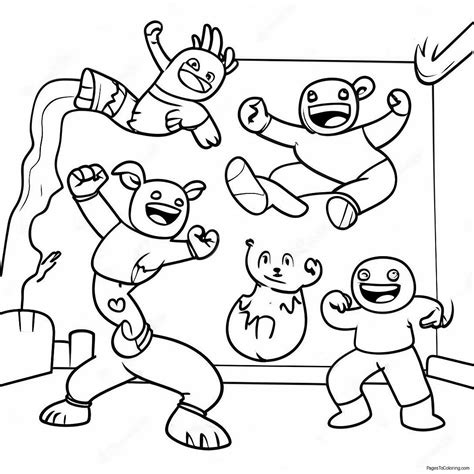 gang beasts coloring pages