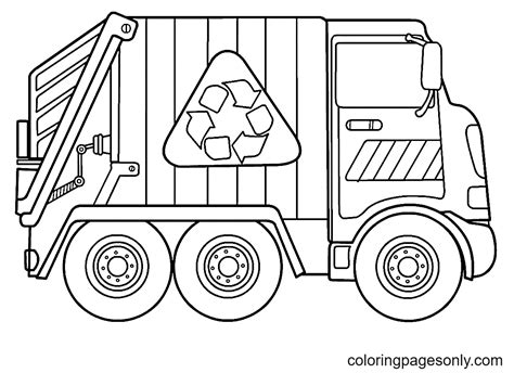 garbage truck coloring pages printable