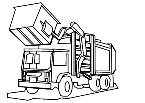 garbage truck printable coloring pages