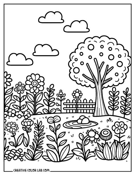 garden coloring sheet