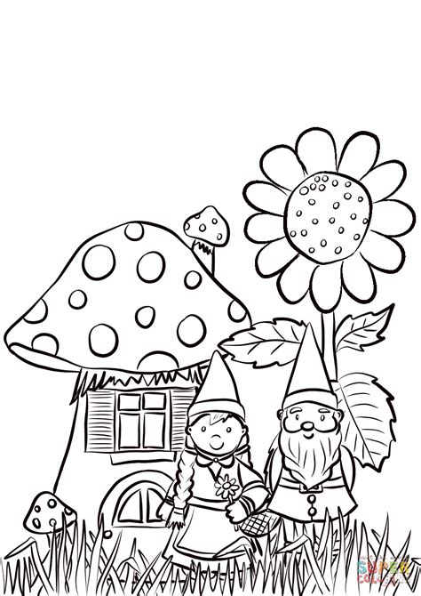 garden gnome coloring pages