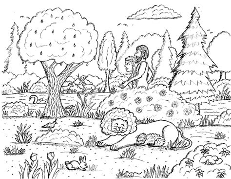 garden of eden coloring pages