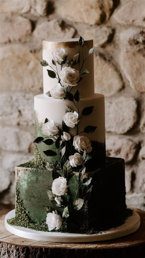 garden wedding cake