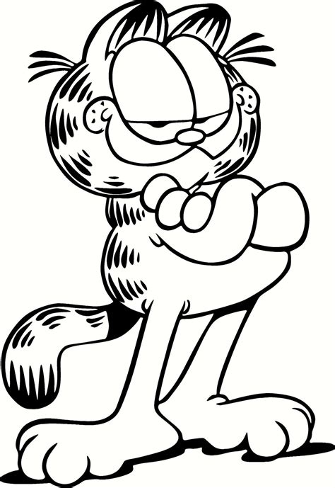 garfield colouring pages