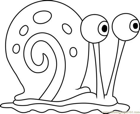 gary spongebob coloring pages