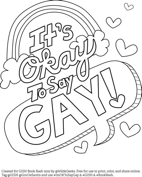 gay pride colouring pages