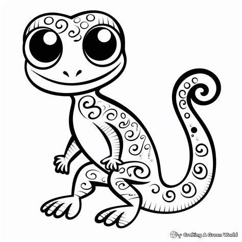 gecko coloring page