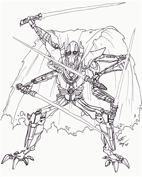 general grievous coloring pages