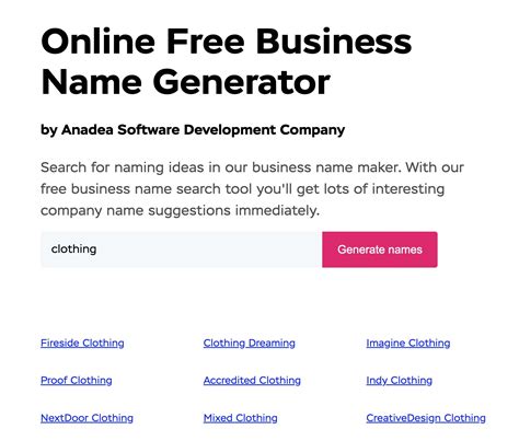 Menggunakan Generator Nama Online