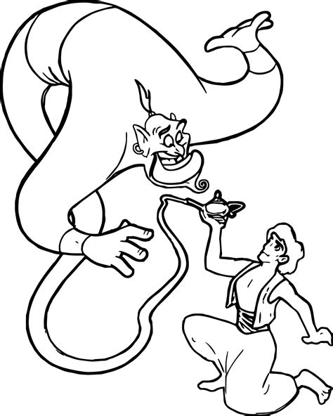 genie coloring pages