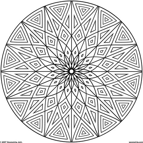 geometric mandala coloring pages