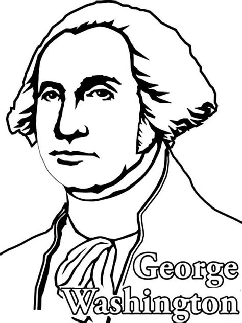 george washington coloring page