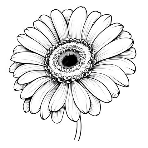 gerbera daisy coloring pages