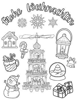 german christmas coloring pages