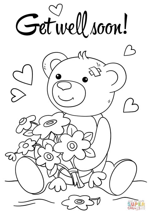 get well soon printable coloring pages
