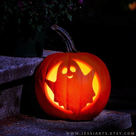 ghost pumpkin stencils