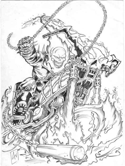 ghost rider coloring pages