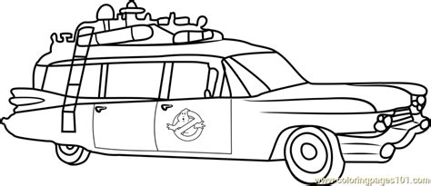 ghostbusters car coloring pages