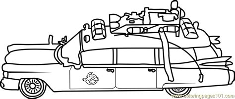 ghostbusters car coloring pages