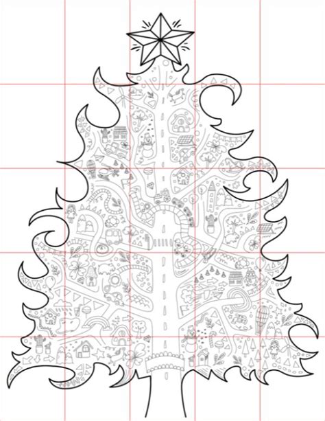 giant christmas tree coloring page pdf