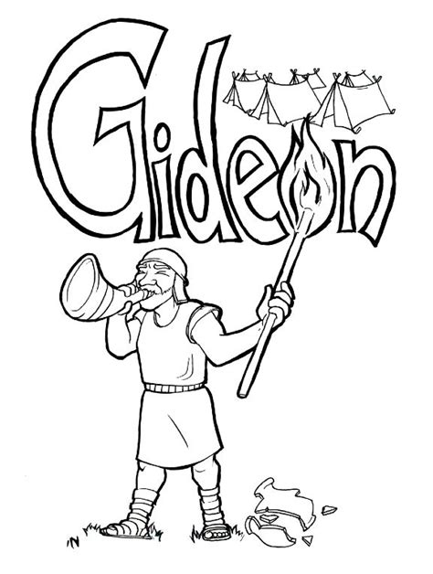 gideon coloring pages