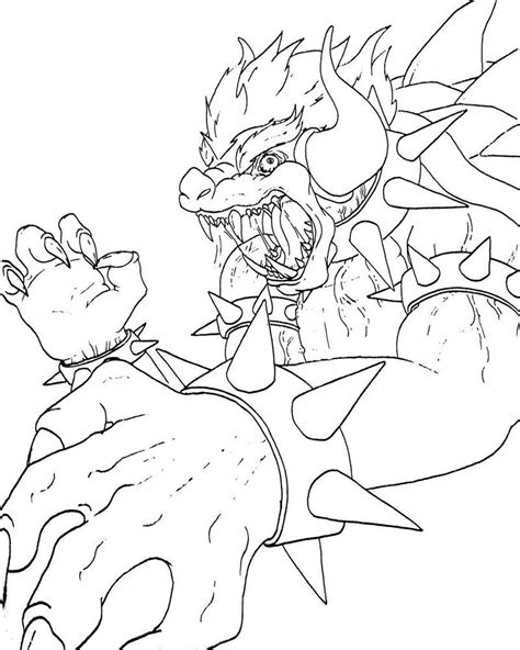 giga bowser coloring pages