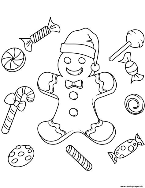 gingerbread christmas coloring pages