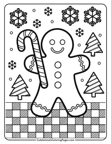 gingerbread coloring page pdf