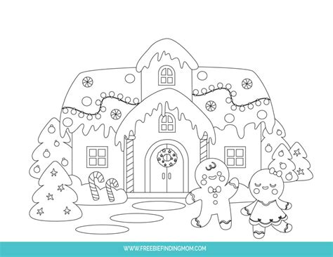 gingerbread house coloring pages pdf