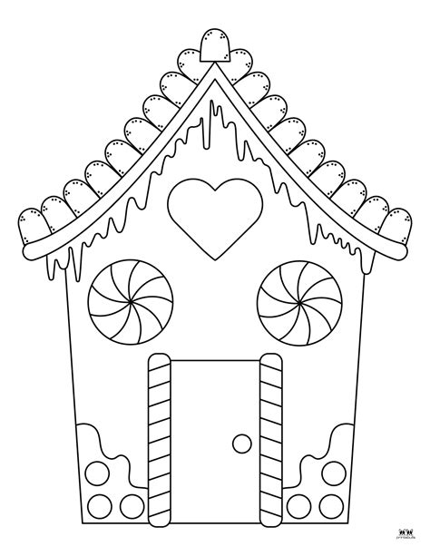 gingerbread house coloring sheet
