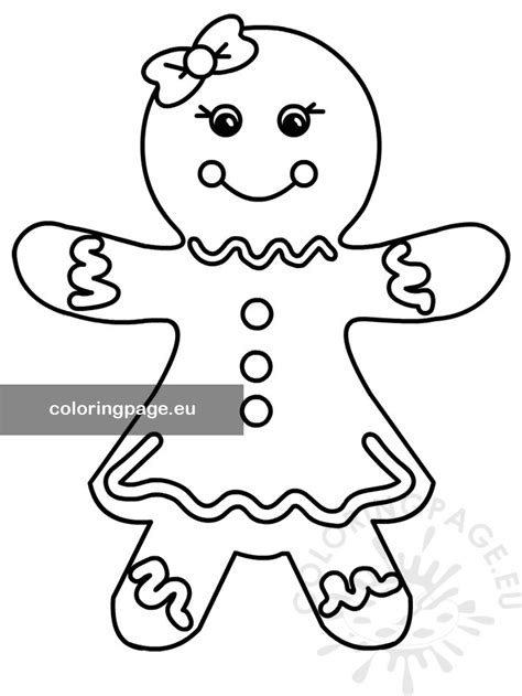 gingerbread woman coloring pages