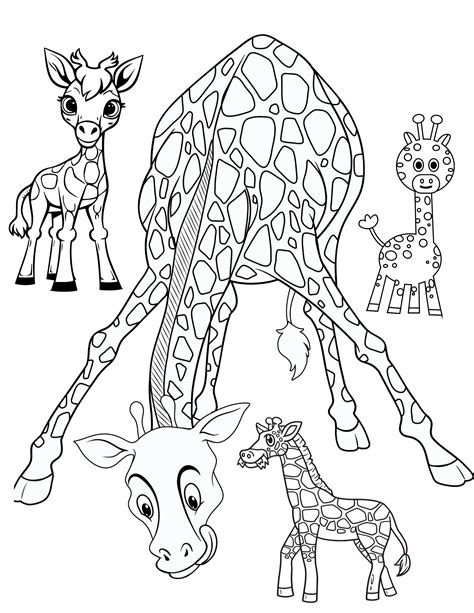 giraffe coloring book