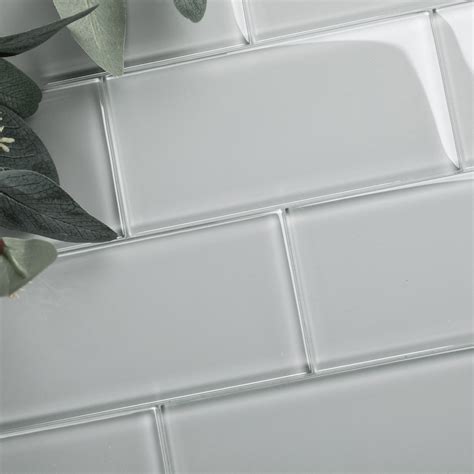 glass gray subway tile