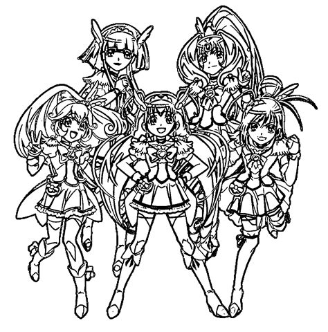 glitter force coloring pages