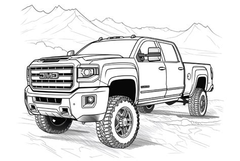 gmc coloring pages