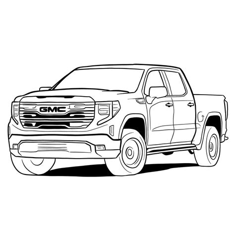 gmc truck coloring pages