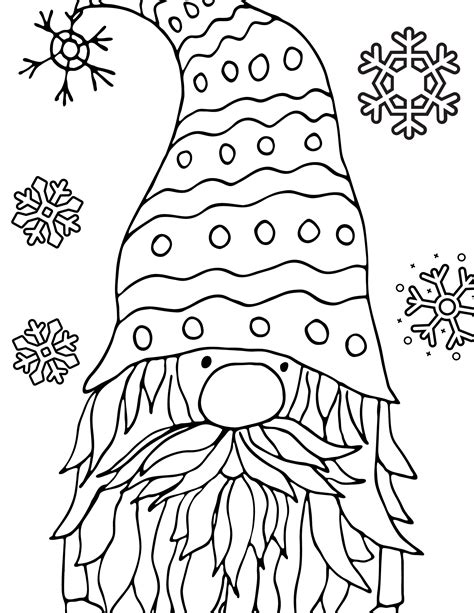 gnome coloring pages for adults