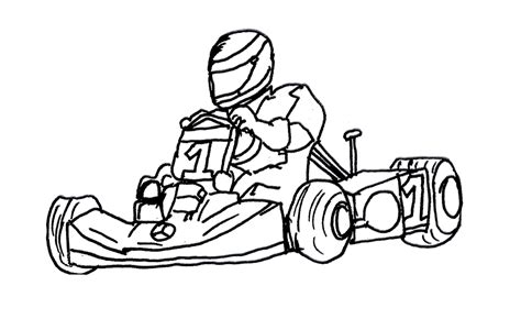 go kart coloring pages