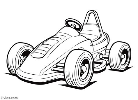 go kart coloring pages