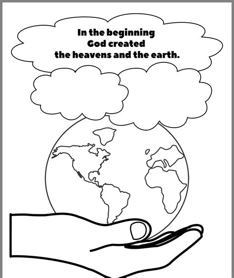 god created the world coloring pages