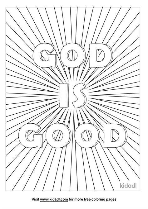 god is good coloring pages