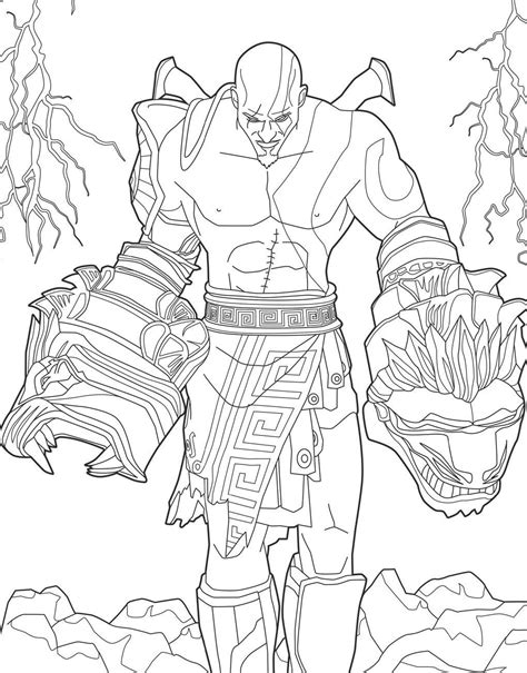 god of war coloring pages