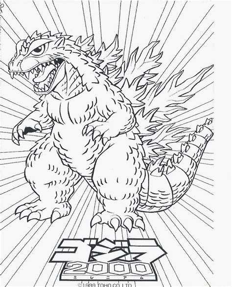 godzilla coloring pages free