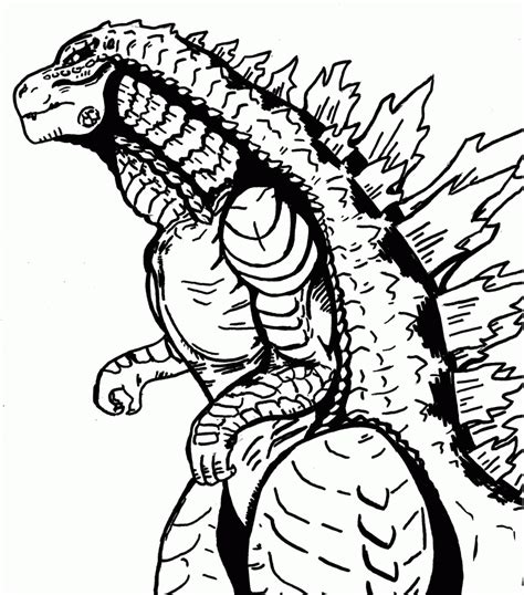 godzilla printable coloring pages