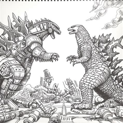 godzilla vs mechagodzilla coloring pages